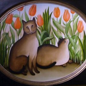 Chats dans les fleurs