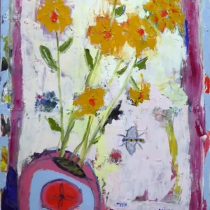 Fleurs et papillon