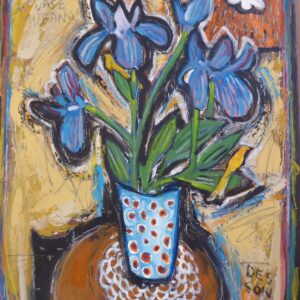 Vase Murano et iris